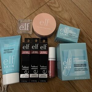 Hydrating Makeup Set with Pink Lipstick elf bundle